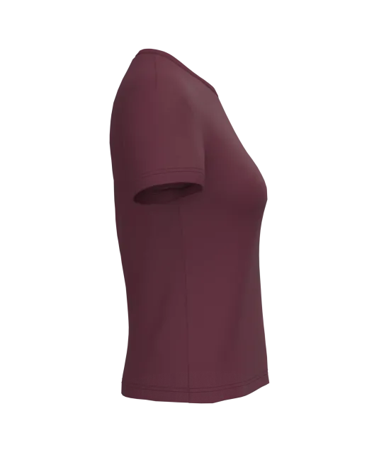K380 - Dames t-shirt ronde hals korte mouwen Wine
