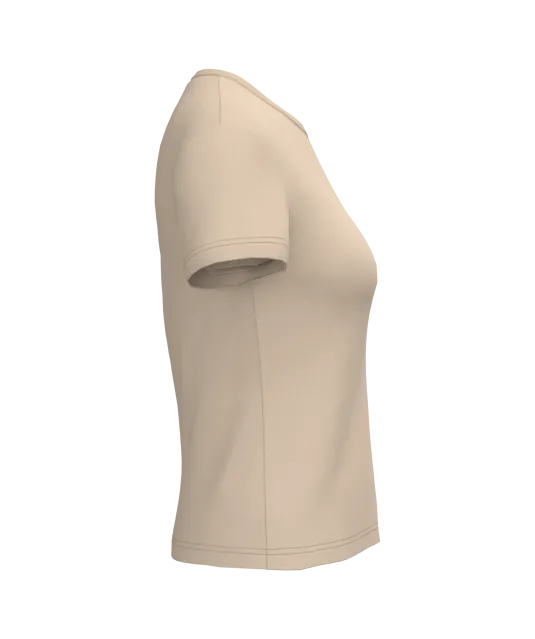 K380 - Dames t-shirt ronde hals korte mouwen Light Sand