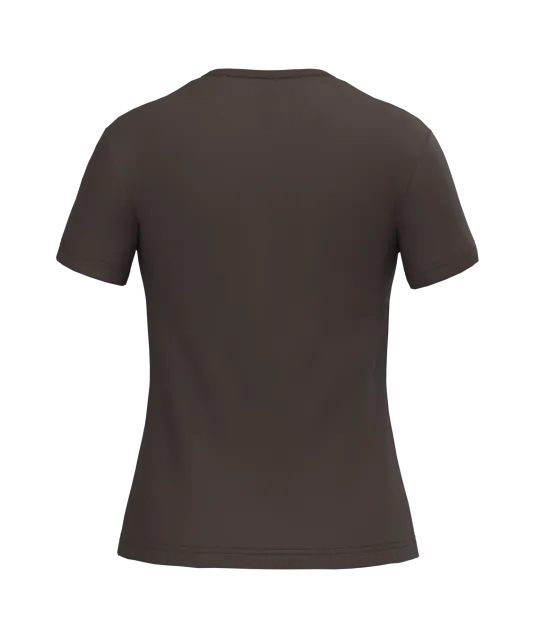 K380 - Dames t-shirt ronde hals korte mouwen Chocolate