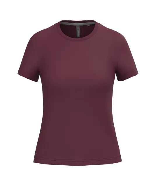 K380 - Dames t-shirt ronde hals korte mouwen Wine