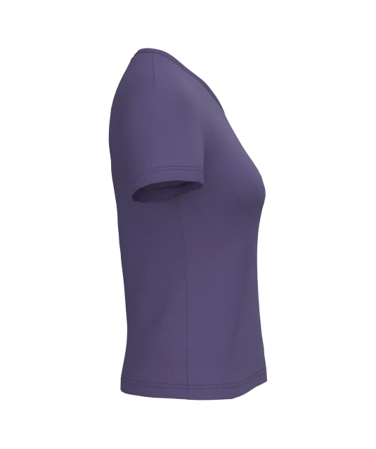 K381 - Dames T-shirt V-hals Korte Mouwen Purple
