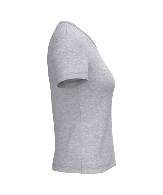 K381 - Dames T-shirt V-hals Korte Mouwen Oxford Grey