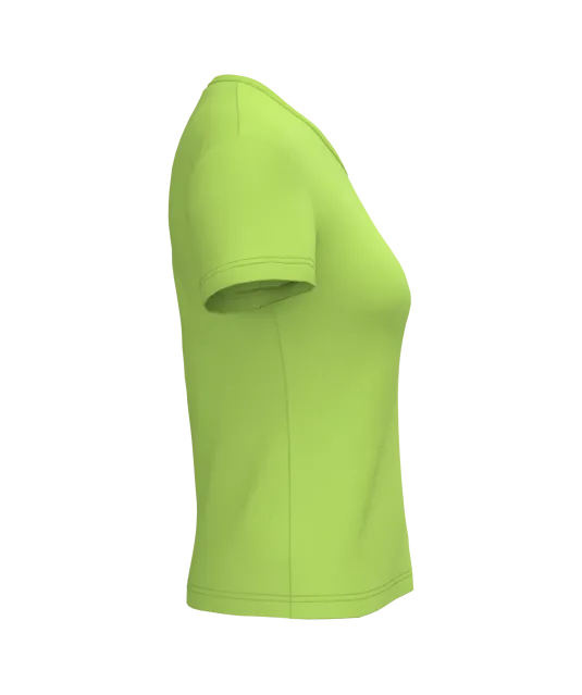K381 - Dames T-shirt V-hals Korte Mouwen Lime