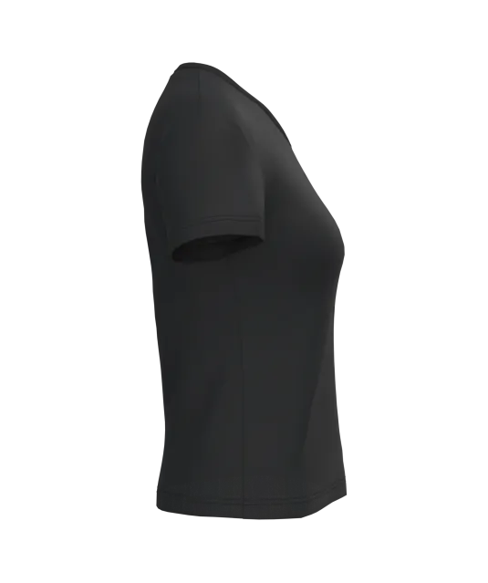 K381 - Dames T-shirt V-hals Korte Mouwen Black