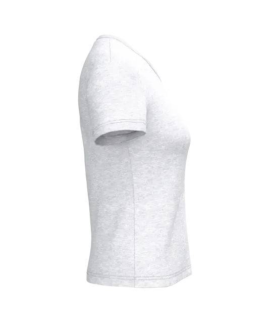 K381 - Dames T-shirt V-hals Korte Mouwen Ash Heather