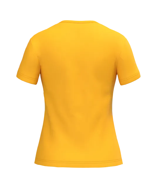 K381 - Dames T-shirt V-hals Korte Mouwen Yellow