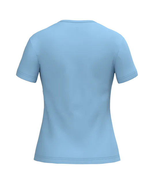 K381 - Dames T-shirt V-hals Korte Mouwen Sky Blue