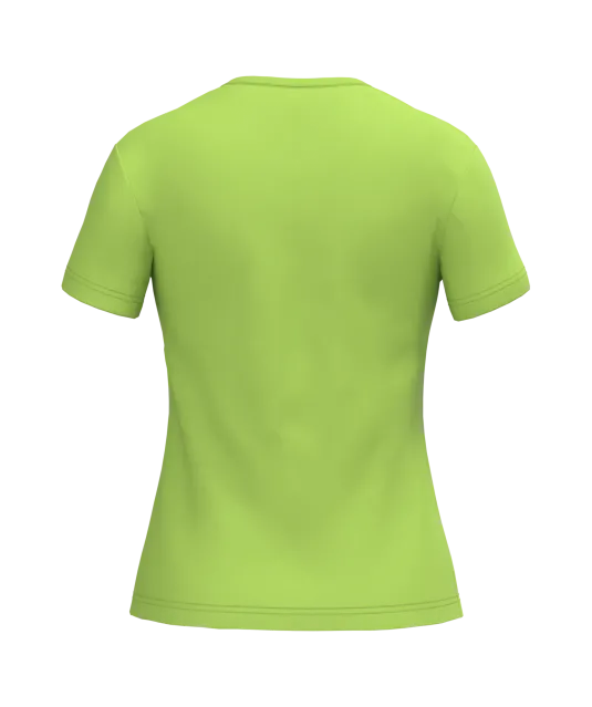 K381 - Dames T-shirt V-hals Korte Mouwen Lime