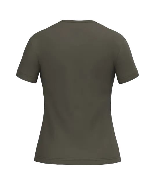 K381 - Dames T-shirt V-hals Korte Mouwen Dark Khaki