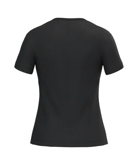 K381 - Dames T-shirt V-hals Korte Mouwen Black