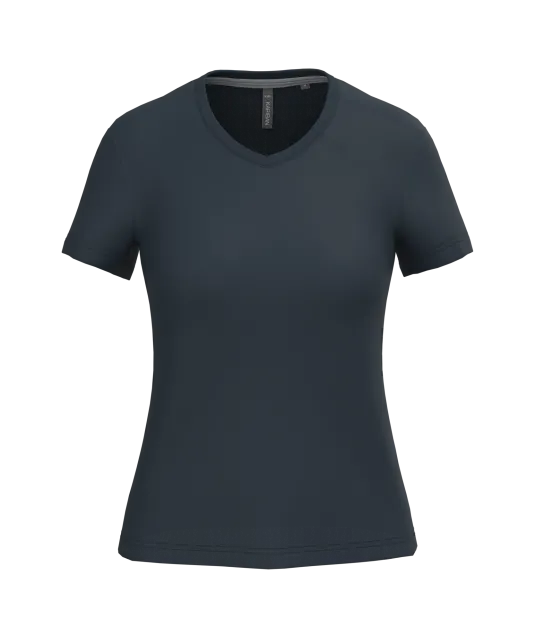 K381 - Dames T-shirt V-hals Korte Mouwen Navy