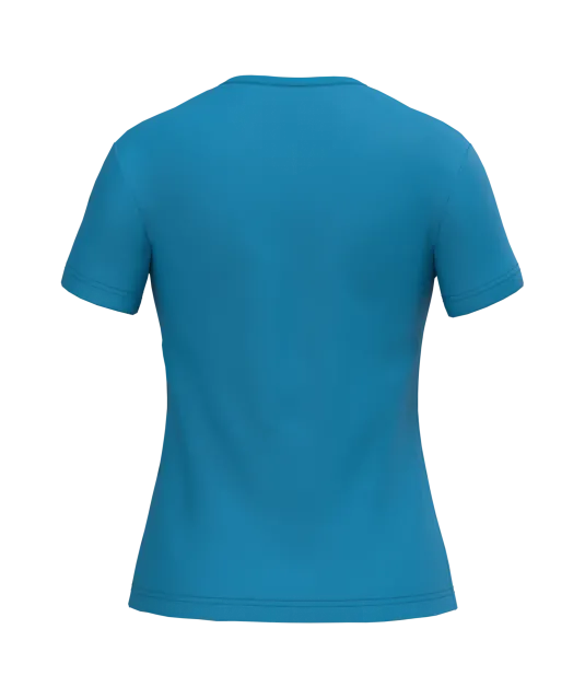 K381 - Dames T-shirt V-hals Korte Mouwen Tropical Blue