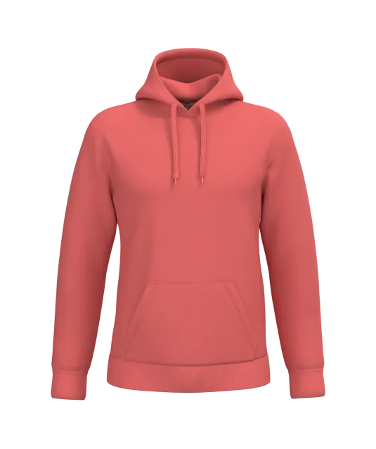 K476 - Herensweater met capuchon True Coral