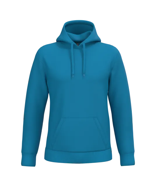 K476 - Herensweater met capuchon Tropical Blue