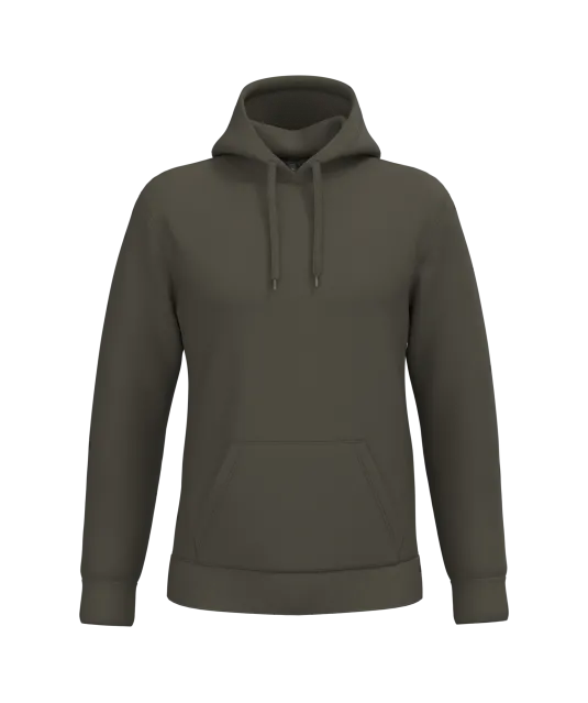 K476 - Herensweater met capuchon Dark Khaki