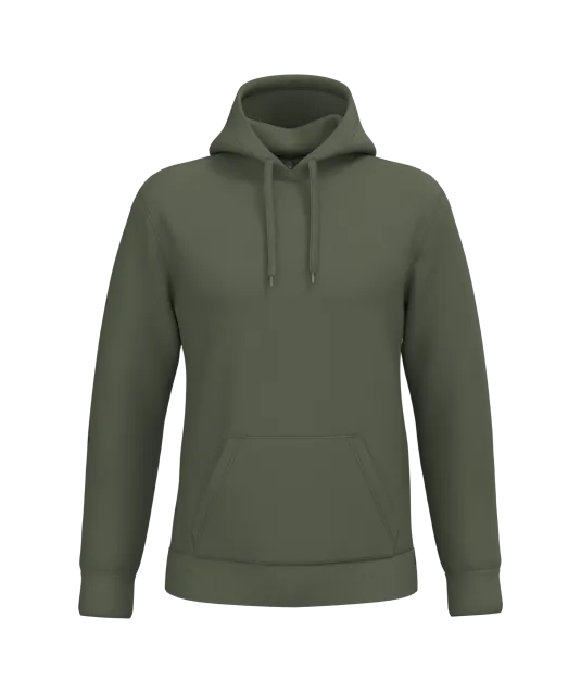 K476 - Herensweater met capuchon Caper Green