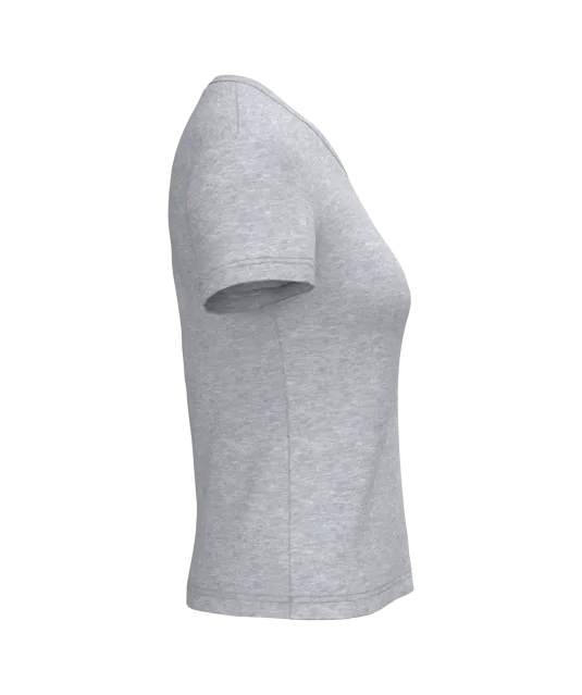 K381 - Dames T-shirt v-hals met korte mouwen Oxford Grey
