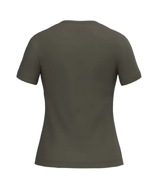 K381 - Dames T-shirt v-hals met korte mouwen Dark Khaki