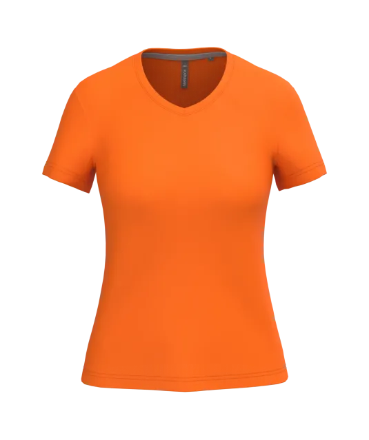 K381 - Dames T-shirt v-hals met korte mouwen Orange