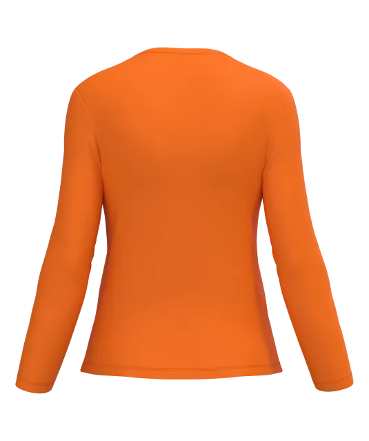 K383 - Dames T-shirt ronde hals lange mouwen Orange