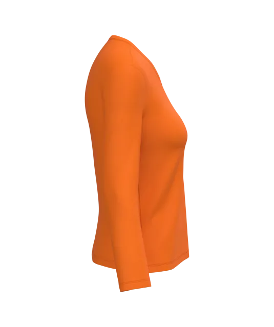 K382 - Dames T-shirt V-hals lange mouwen Orange