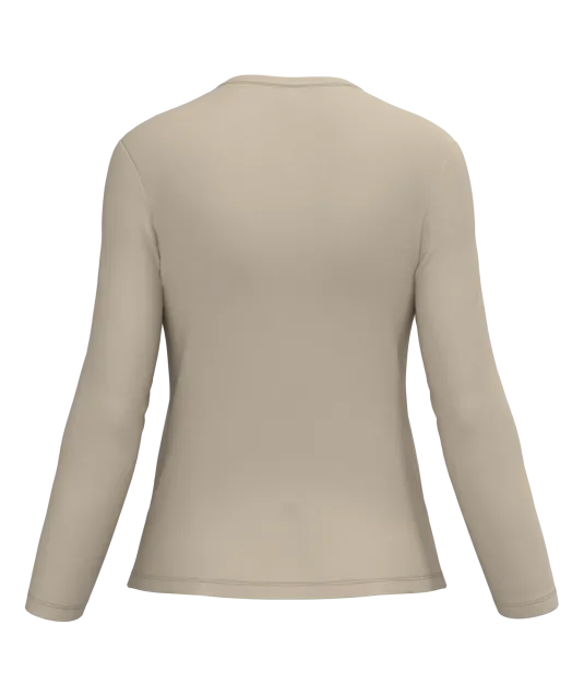 K382 - Dames T-shirt V-hals lange mouwen Light Sand