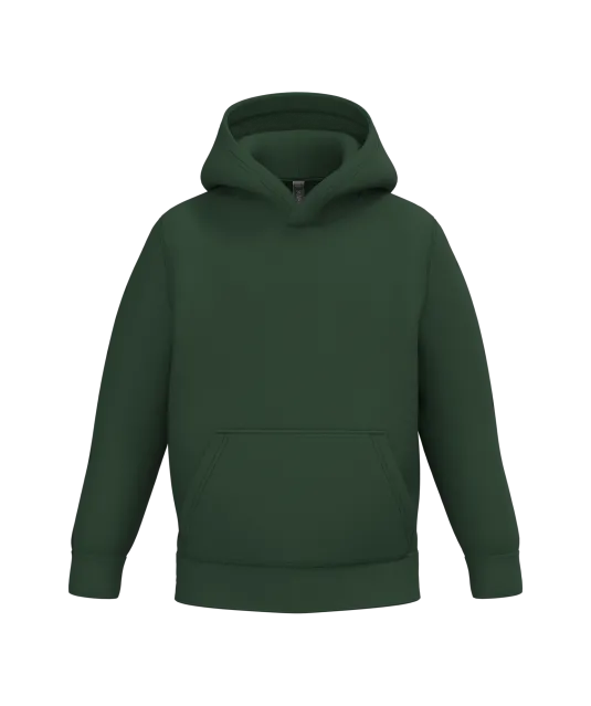 K477 - Kindersweater met capuchon Forest Green