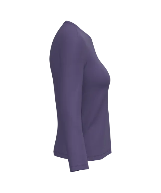 K383 - Dames T-shirt ronde hals lange mouwen Purple