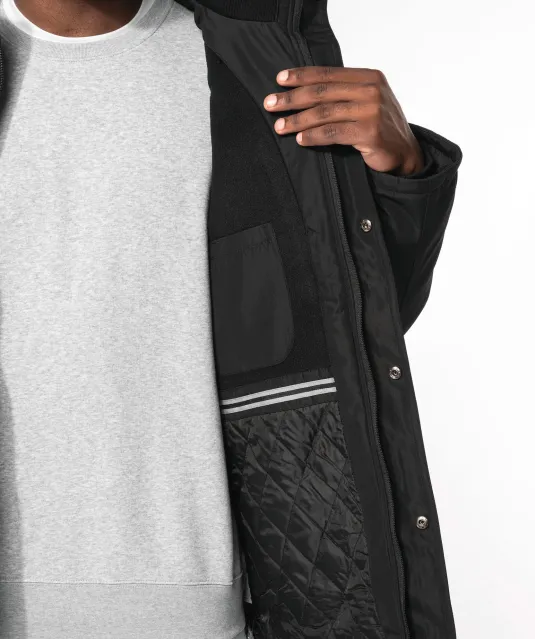 K656 - Parka met afneembare capuchon Black