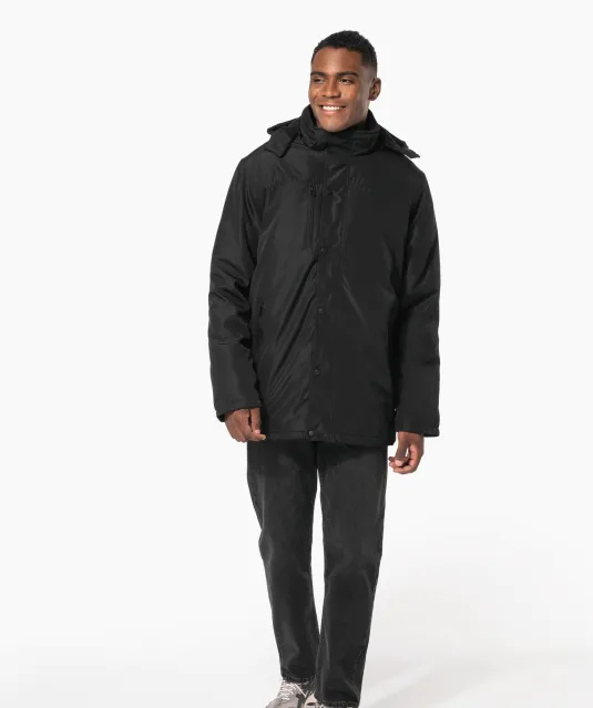 K656 - Parka met afneembare capuchon Black