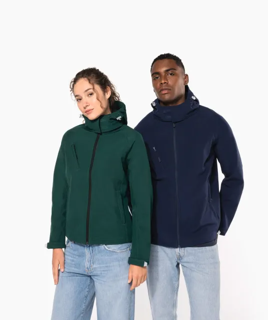 K414 - Dames softshell jas met afneembare capuchon Black