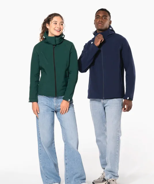 K414 - Dames softshell jas met afneembare capuchon Black