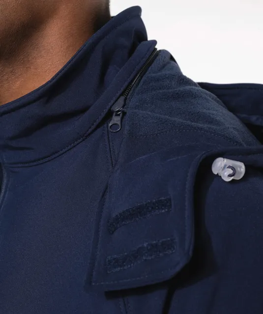 K413 - Heren softshell jas met afneembare capuchon Black