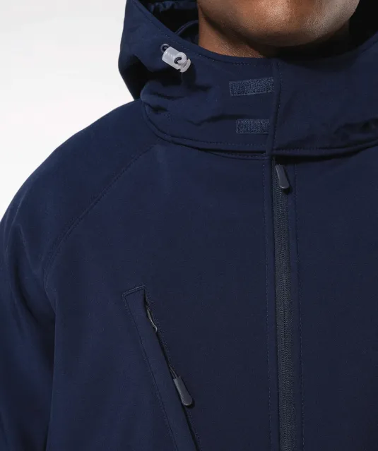 K413 - Heren softshell jas met afneembare capuchon Black