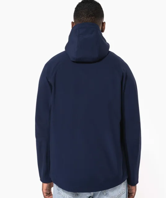 K413 - Heren softshell jas met afneembare capuchon Black