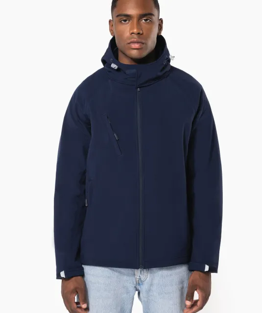 K413 - Heren softshell jas met afneembare capuchon Black