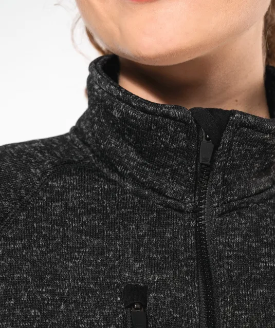 K9107 - Heather damesvest met rits Dark Grey Melange