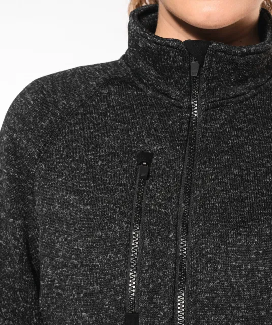 K9107 - Heather damesvest met rits Dark Grey Melange