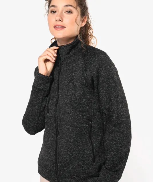 K9107 - Heather damesvest met rits Dark Grey Melange