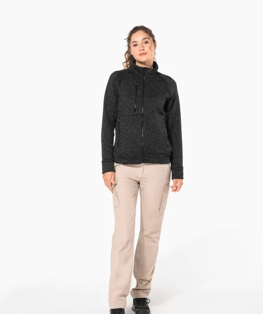K9107 - Heather damesvest met rits Dark Grey Melange
