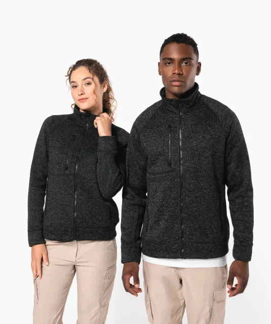 K9107 - Heather damesvest met rits Dark Grey Melange