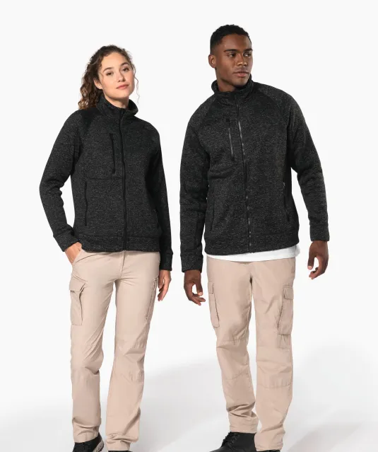 K9107 - Heather damesvest met rits Dark Grey Melange