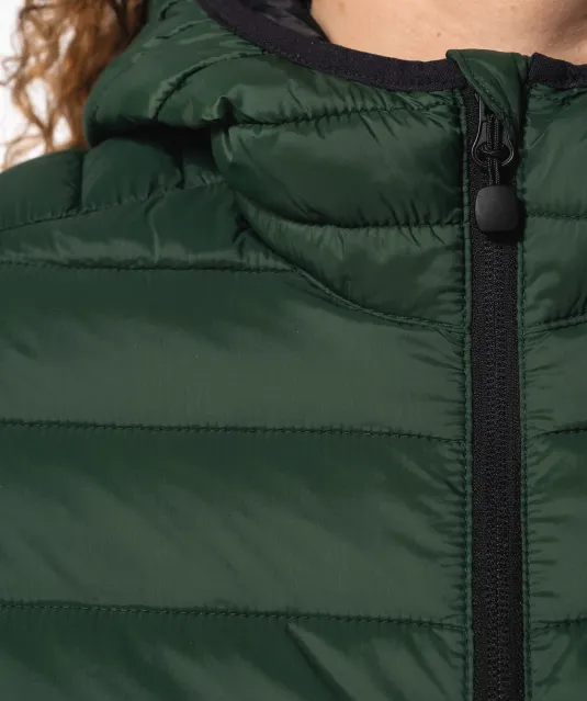 K6111 - Ladies' lightweight hooded padded jacket Black