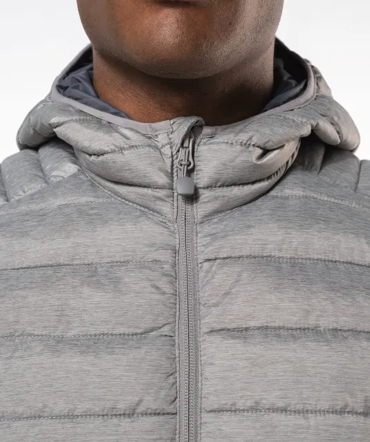 K6110 - Men's lightweight hooded padded jacket Black