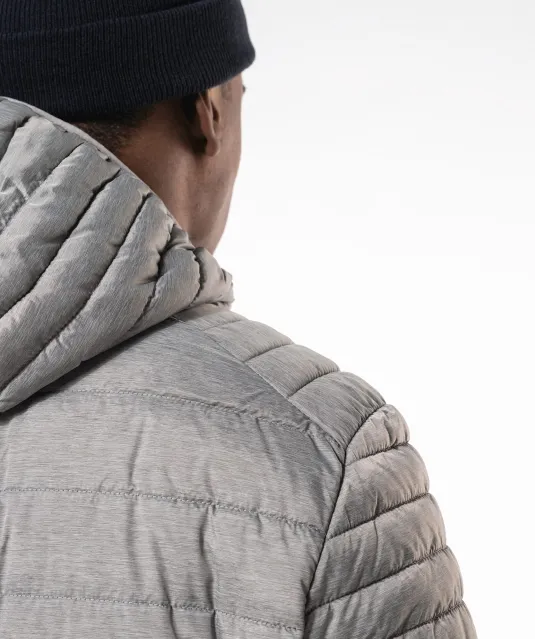 K6110 - Men's lightweight hooded padded jacket Black