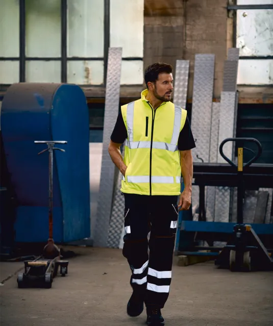 YHV006 - Softshell veiligheidsbodywarmer Hi Vis Orange
