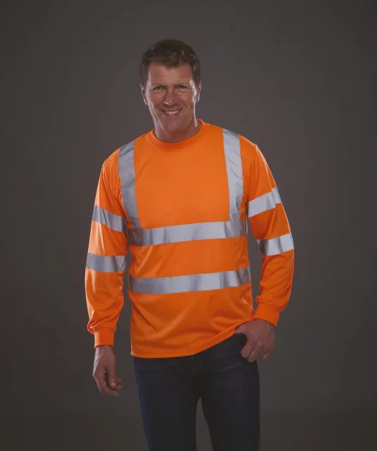 YHVJ420 - Hi-Vis T-shirt lange mouwen Hi Vis Orange