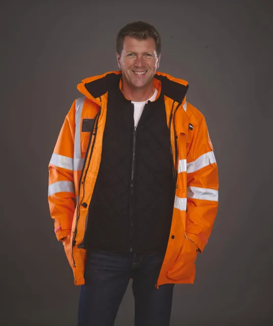 YHVP711 - Multifunctionele 7-in-1 jacks veiliheidsparka Hi Vis Orange