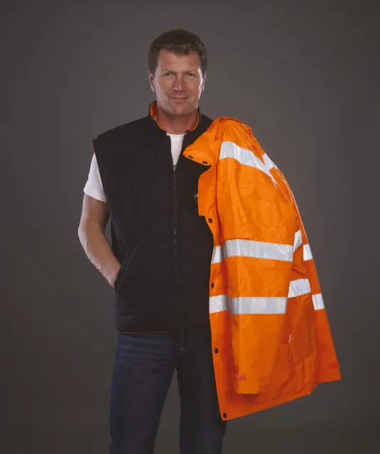 YHVP711 - Multifunctionele 7-in-1 jacks veiliheidsparka Hi Vis Orange