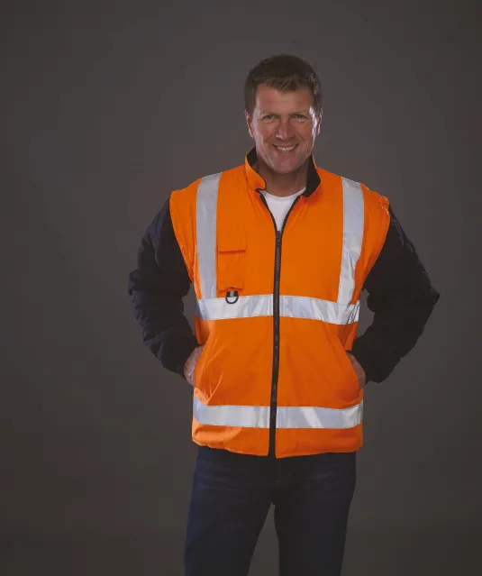 YHVP711 - Multifunctionele 7-in-1 jacks veiliheidsparka Hi Vis Orange